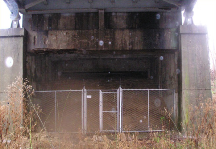 photo of a bridge designed to mimic a cave-like atmosphere