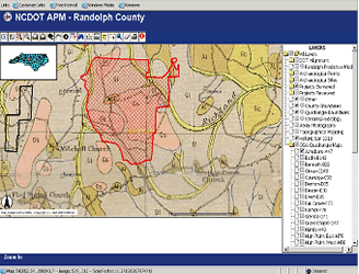 Text Box: Figure 2. Screenshot of the Archeological Predictive Model User interface showing data layers