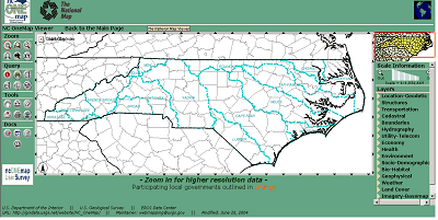 Text Box: Figure 3. Screen Sshot of the NC OneMap Uuser Iinterface