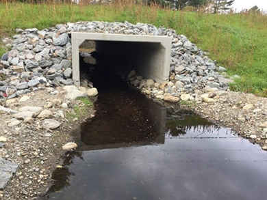 the Route 139 Winterport culvert after replacement