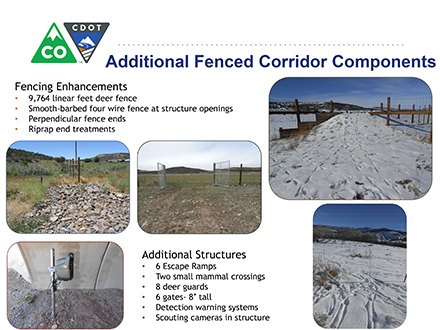 Slide: Adaptive Fenced Corridor Components - Fencing enhancements and additional structures