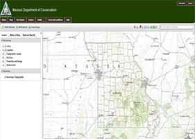 map of Missouri from the NHR website