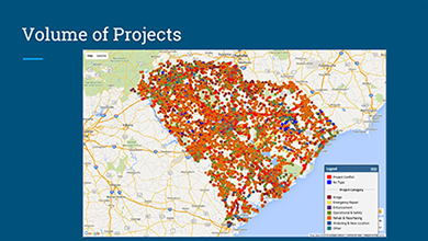 SCDOT Volume of Projects Slide