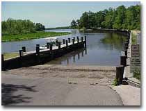 A typical boat access ramp