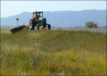 photo of roadside plowing