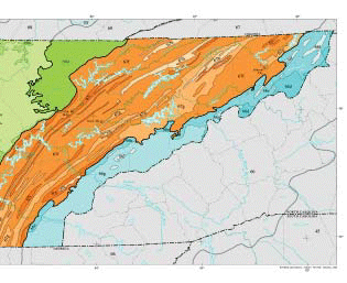 Map of Tennessee Level III and Level IV ecoregions