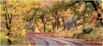 Photograph: Rural roadway in Vermont.