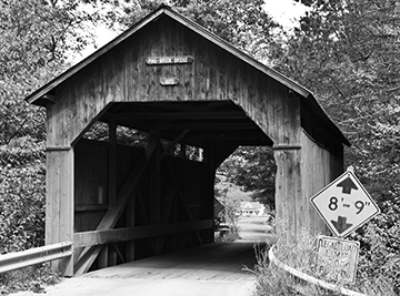 photograph of the Pine Brook Covered Bridge