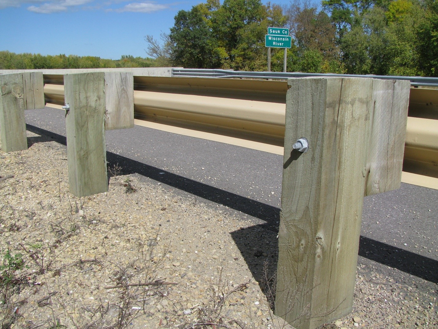 A photograph of a newly constructed beamguard.