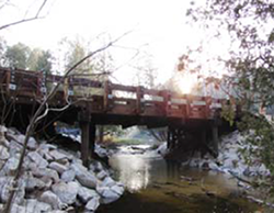 Photograph of the timber bridge