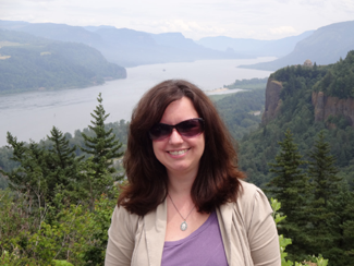 Photograph of Rachel Herbert with the Coumbia River in the background