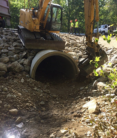 photo of the culvert construction