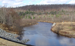 Photograph of a restored section of the Saranac River