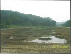 View of the mitigation area during construction in May 2006