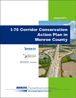reproduction of the cover of the I-75 Corridor Conservation Action Plan in Monroe County document