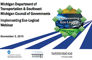 screenshot of peer exchange slide with the 9-step Implementing Eco-Logical graphic