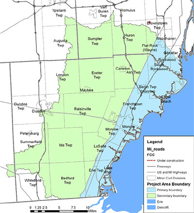 MDOT IAP project boundaries map