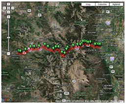 Figure 2: The visual output of the I-70 Wildlife Watch website.