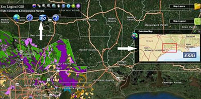 Screenshot of the GIS-based Ecological Tool