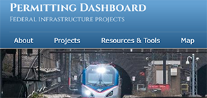 Permitting Dashboard website screenshot