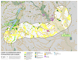 map of NTCOG’s Loop 9 Corridor Area Conservation Vision