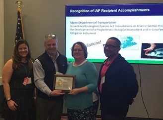 IAP award to Judy Gates of Maine DOT