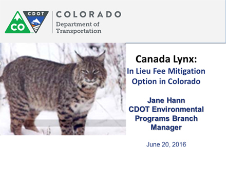 Lynx in lieu of Fee Mitigation Intro Slide