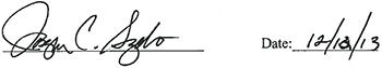 signature of Administrator Szabo