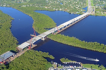 photo of the construction of an FDOT bridge in Martin County