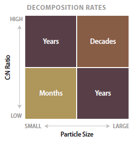 Graph showing decomposition rates - described below
