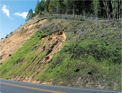 Photo of a steep slope