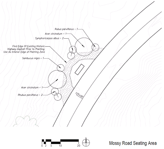 Map of Mossy Road Seating Area