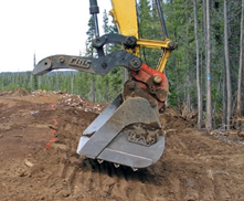 Photo of Soil imprinting with modified excavator bucket