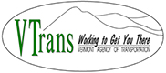 VTrans logo, Working to Get You There