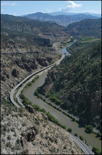 Glenwood Canyon section of I-70 in Colorado. Photo courtesy of Joseph K. Kracum, Kracum Resources, LLC