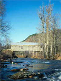 Photograph: Flint Bridge over first branch of the White River, Turnbridge, Vermont.