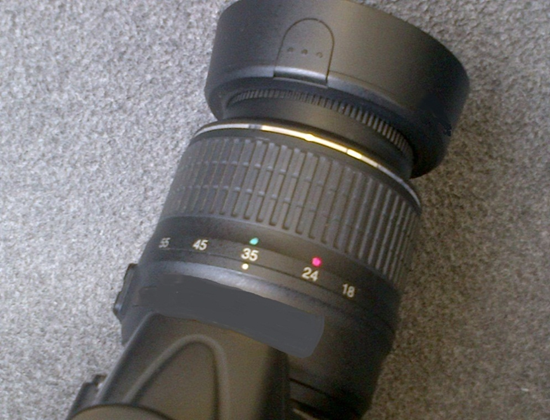 close-up photograph of an SLR lens setting