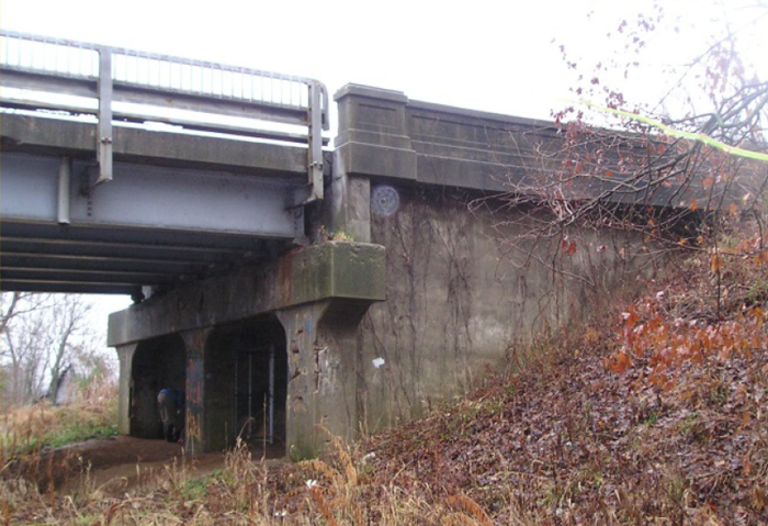 photo of a bridge designed to mimic a cave-like atmosphere