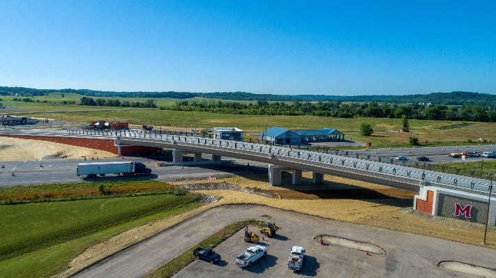 A photograph of Grand Valley Boulevard Bridge in Martinsville, Indiana