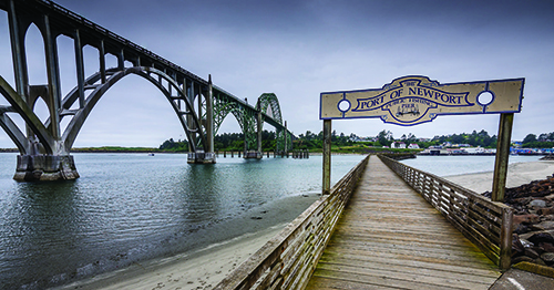 the Yaquina Bay Bridge in Oregon