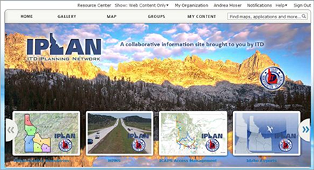 Screenshot of the home page of ITD’s IPLAN portal
