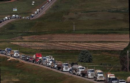 bumper-to-bumper traffic on US 85 prior to the bypass project