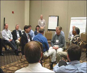 Breakout sessions were organized for workshop participants to discuss specific topics identified during the pre-workshop interviews or brought up during initial workshop discussions.
