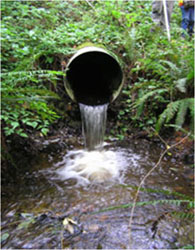 Photo of a fish passage project prior to utilizing the stream simulation design method