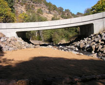 Photo of Bowman Creek on SR 142 west of Goldendale, Washington after implementation of a fish passage project